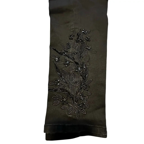 Jessica London 20W Black Jeans Sequins Stretch Ankle Cropped Plus-Size - Picture 5 of 7